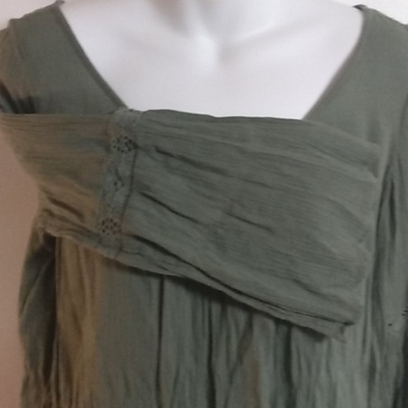 Mini Olive Green Gauze Style Dress Aeropostale - Picture 3 of 14